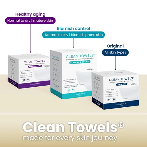 Vista 9 de Clean Skin Club Bamboo Viscose Clean Towels XL 100% USDA Toalla facial a base de biológicas USDA, toalla facial desechable, toallitas secas