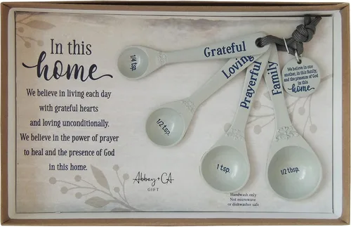 Vista 5 de Abbey & CA Gift Bless This Kitchen - Juego de 4 cucharas medidoras