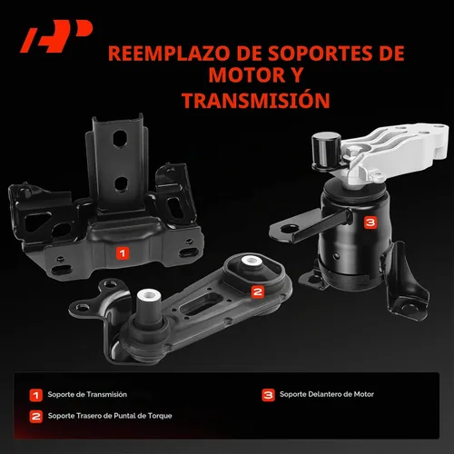 Vista 3 de A-Premium Juego de 3 piezas de montaje de motor de transmisión de montaje de puntal compatible con Mazda 2 2011 2012 2013 2014 L4 1.5L gasolina