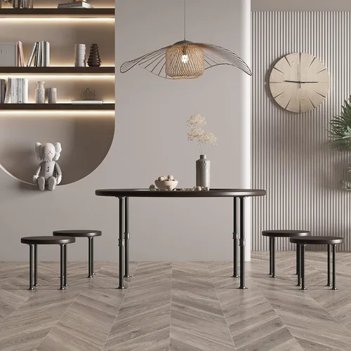 Vista 7 de MUZIK Juego de 4 patas de mesa de tubo industrial, patas de base de hierro para mesas auxiliares y mesas auxiliares, escritorios, mesitas de noche