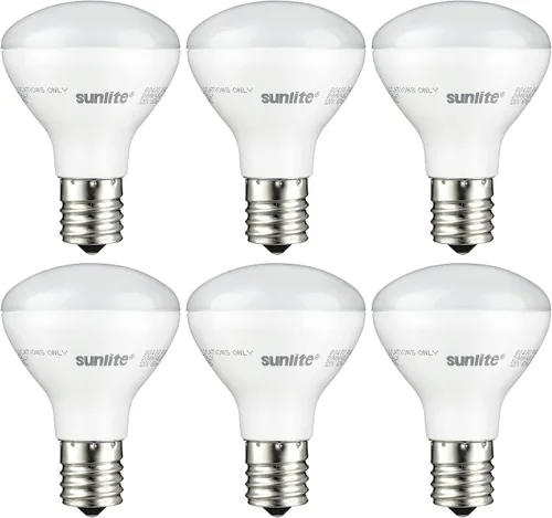 Vista 11 de Sunlite Mini bombillas LED R14, 4 vatios (equivalente a 25 W), 280 lúmenes, base intermedia (E17), regulable, certificación ETL, blanco suave
