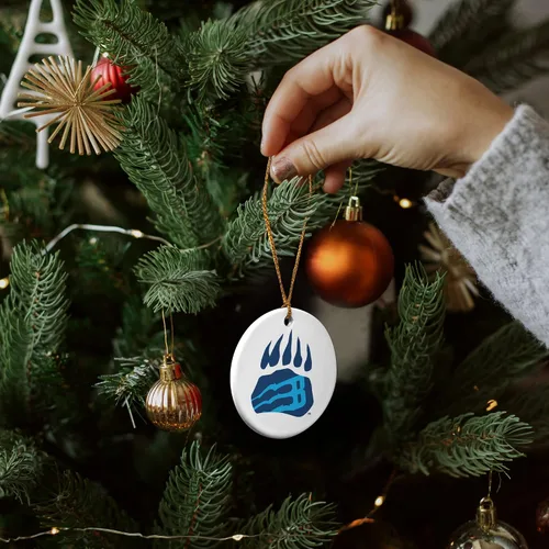 Vista 5 de GRAPHICS & MORE Bob Jones University Secondary Logo Porcelain Holiday Christmas Tree Ornament - 2.8" (7.1 cm)