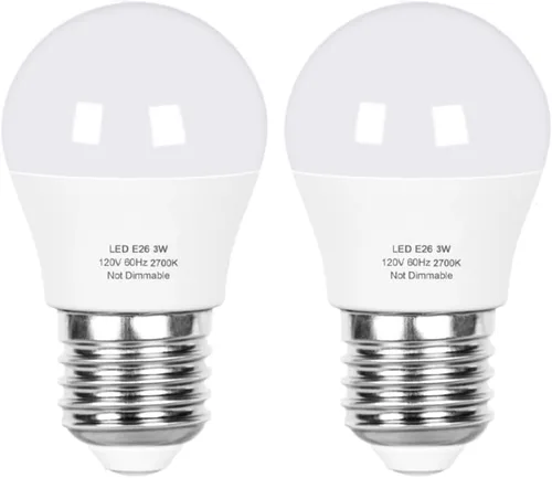 Vista 12 de Vgogfly Bombilla de baja potencia de 1.5 W, equivalente a 15 W, 2700 K, blanco suave A15, luz nocturna de base E26 para dormitorio, cuarto de bebé