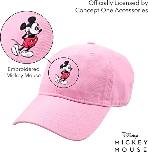 Vista 4 de Disney Mickey Mouse Embroidered Cotton Adjustable Dad Hat with Curved Brim