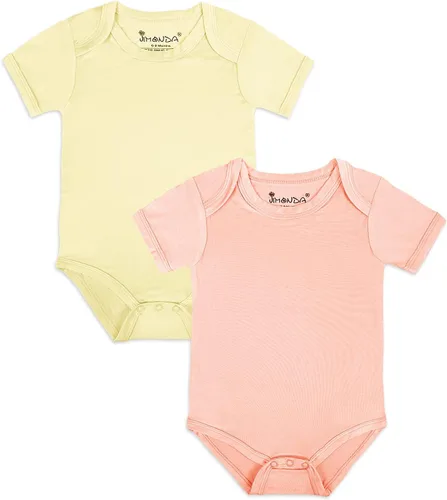 Vista 42 de Jimonda Body de rayón de bambú de manga corta para bebés, niños y niñas, trajes suaves para recién nacidos