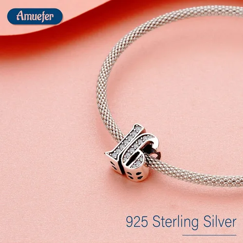 Vista 2 de Amuefer Dijes para pulseras de cumpleaños, amor, perro, enfermera, cámara, oro rosa, plata de ley 925, collares colgantes, regalos para mujeres