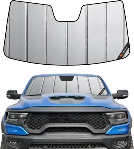 Vista 9 de Pigenius Parasol de Parabrisas para Dodge Ram 1500 2002-2008 Protección Solar para Ventana Delantera - Salvaguarda