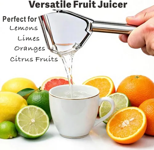 Vista 4 de Exprimidor de cítricos, exprimidor de limón de acero inoxidable Eficaz en la extracción de jugo, exprimidor manual de cítricos plegable