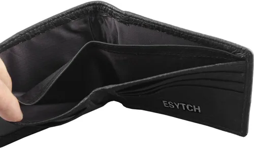 Vista 3 de Cartera de cuero genuino para hombre Scorpion Soft Leather Card Holder, Negro -, Cartera con tarjetero