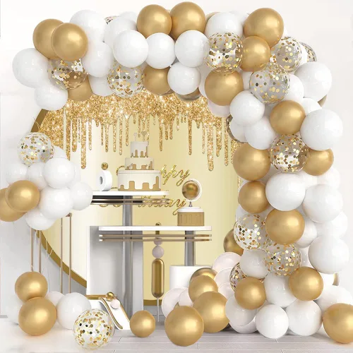 Vista 2 de Telón de fondo redondo dorado de 3 x 3 pies, lujoso telón de fondo de fotografía dorado brillante para niñas y mujeres, decoración de fiesta