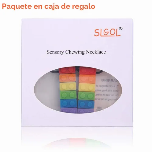 Vista 7 de Collar masticable, paquete de collar sensorial para niños con TDAH, autismo, necesidades de morder, palo masticable de motor oral, masticable
