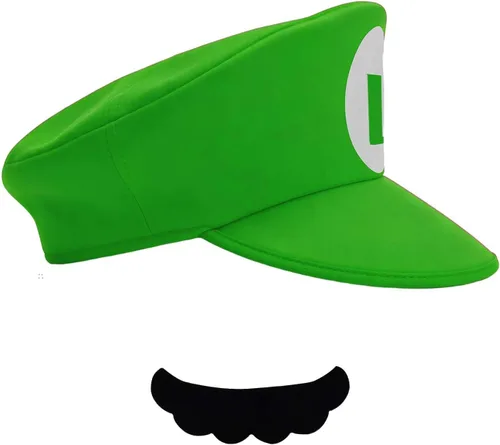 Vista 12 de Jolbndcv Red and Green Hat with Gloves Buttons and Beard Gloves Mushroom Brooch Fake Noses for Cosplay Costume Juego de coronas