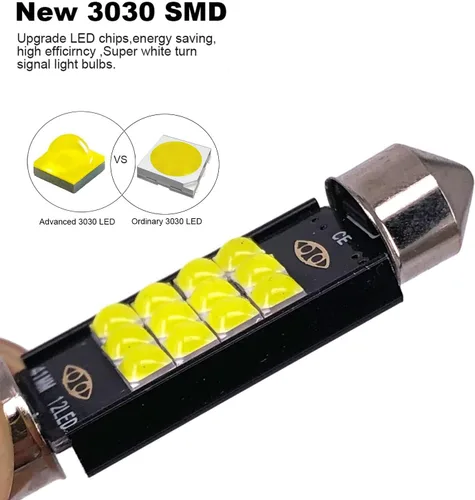 Vista 5 de SOCAL-LED - Bombilla LED de 0.157 x 1.220 in de Canbus Super Bright 3030 Chipset para interior de coche, luz de cúpula DE3175, luz de mapa, azul