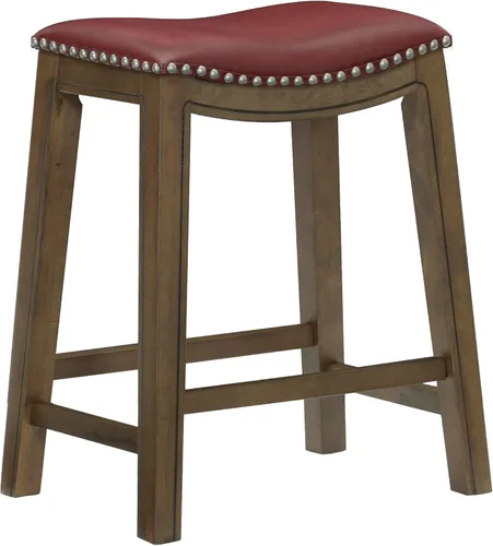 Vista 9 de Homelegance Ordway Taburetes de Altura de Comedor de Madera Maciza - Taburetes de Altura de Mesa Estilo Silla de Montar para Comedor de Transición