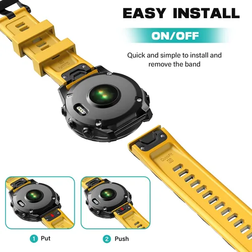 Vista 6 de OVERSTEP Correa de reloj compatible con Fenix 5, correa de ajuste rápido de 0.866 pulgadas para Garmin Fenix 5 Plus/Fenix 6/Fenix 6 Pro/Fenix