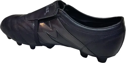 Vista 3 de Manriquez Fútbol Cleats MID SX Total Negro Cuero Genuino