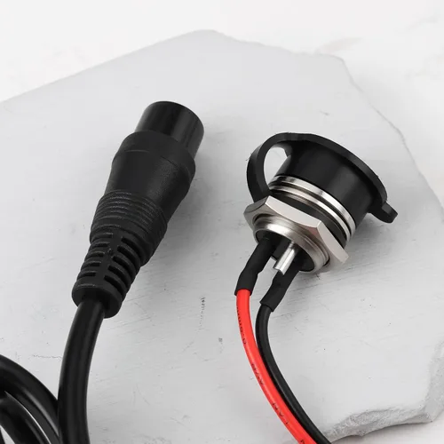 Vista 6 de OTOTEC 3-Pin 2 cables Scooter eléctrico Cargador de batería Puerto hembra Enchufe 12V 24V 36V Compatible con Razor E100 E125 E500S PR200
