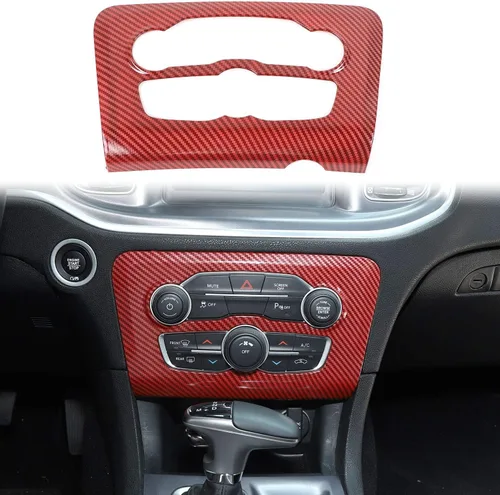 Vista 14 de Voodonala Para cargador de radio, CD, interruptor de CD, consolas centrales para Dodge Charger 2015-2026+, accesorios interiores, fibra de carbono