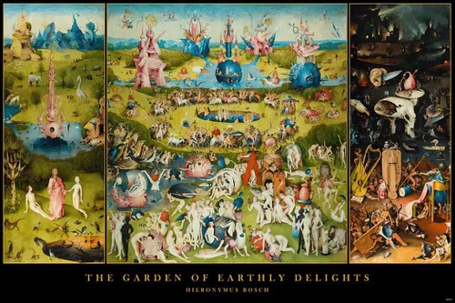 Vista 10 de Hieronymus Bosch - Garden Of Earthly Delights - Art Poster (Size: 36" x 24") (Laminated Poster)