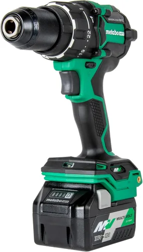 Vista 4 de Metabo HPT Kit de taladro de martillo inalámbrico MultiVolt™ de 36 V sin escobillas de 1/2 pulgada, kit de taladro eléctrico con baterías Metabo