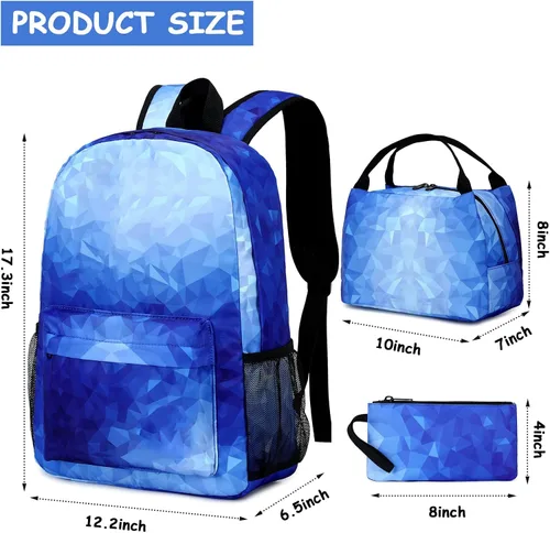 Vista 6 de Mochila escolar para estudiantes, mochila de viaje para adolescentes