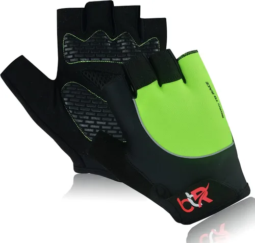 Vista 8 de Guantes de ciclismo de gel acolchados de medio dedo guantes de silicona impresión transpirable peso ligero bicicleta entrenamiento ciclismo guantes