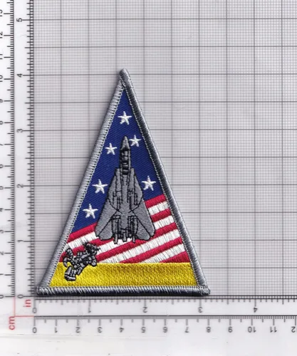 Vista 2 de F-14 Tomcat Triangle Patch - con gancho y bucle, 4