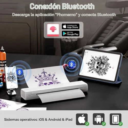 Vista 5 de Zoolion Impresora de plantillas de tatuaje M08F para tatuadores