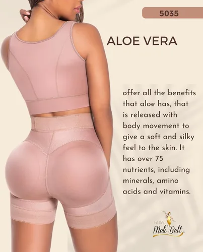 Vista 6 de FAJAS MELI'BELT 5035 - Pantalones cortos de faja colombiana de cintura alta para levantamiento de glúteos, pantalones cortos Levanta Cola Colombianos