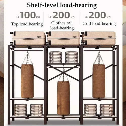 Vista 3 de large closets Folding Closet with Cloth Cover Clothes Closet Portable Wardrobe Closet Metal Iron Frame Closets for Bedroom Large Closet Space-saving