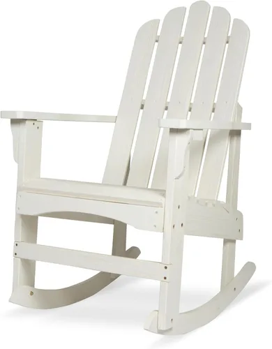 Vista 7 de Shine Company Marina Adirondack - Mecedora de madera para interiores y exteriores, color negro