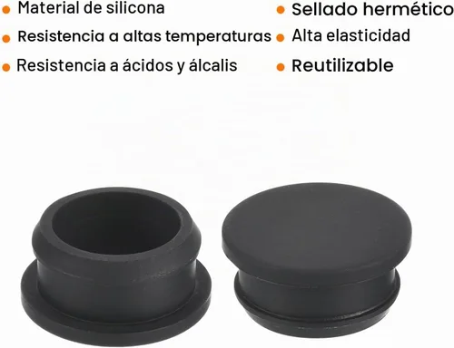Vista 2 de MECCANIXITY Tapones de agujero de silicona con bloqueo a presión, cubierta de sello de panel de goma tipo empotrado panel redondo para mamparos