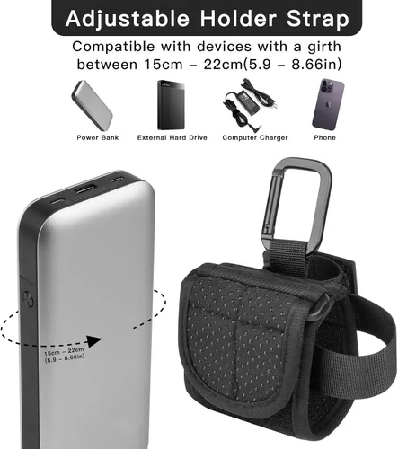 Vista 3 de Correa universal para banco de energía para fotografía de trípode de cámara Adjustable Mounting Strap Small Equipment Carrier, Fits Portable