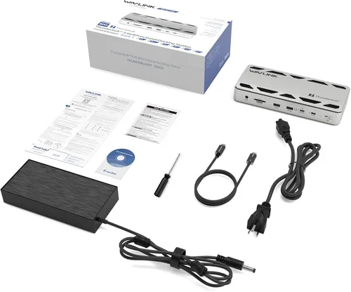 Vista 9 de WAVLINK Thunderbolt 5 Dock, Intel Certified TB5 Docking Station, 120Gbps