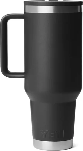 Vista 5 de YETI Rambler - Taza de viaje de 40 onzas con tapa abatible y pajilla, acero inoxidable, aislada al vacío, a prueba de fugas, apta para portavasos