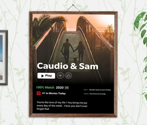 Vista 2 de Póster de película personalizado hecho a partir de tus fotos, regalo de San Valentín, aniversario, Navidad, póster de película personalizado, póster