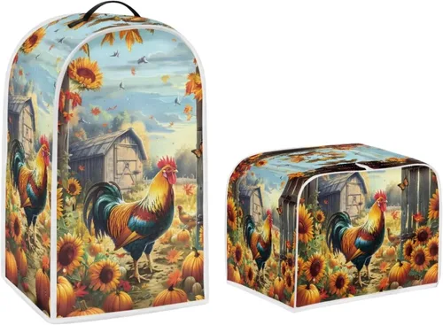 Vista 41 de Juego de fundas para tostadora y licuadora, árbol de gato negro, calabaza, casual, lavable, para cafetera, accesorios de cocina, Halloween, pequeño