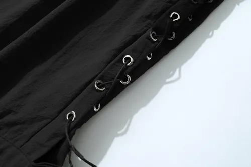 Vista 3 de Pantalones cortos de pirata para hombre, pantalones de disfraz renacentista, pantalones retro medievales, pantalones cortos vikingos