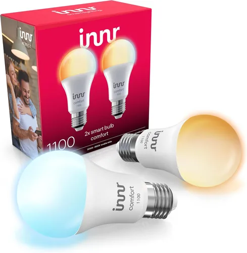 Vista 11 de innr - Bombilla inteligente Zigbee A19, funciona con Hue*, Alexa, SmartThings (se requiere hub), luz blanca y de color, bombilla LED E26, bombilla