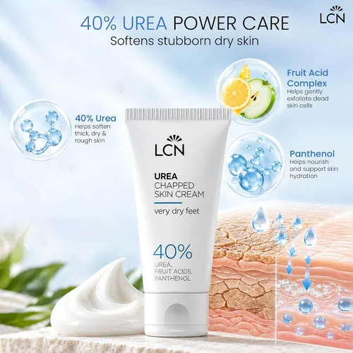 Vista 3 de LCN Crema de piel agrietada de urea 40% para piel gruesa con callos 1.7 fl oz