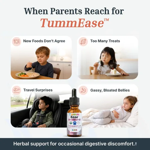 Vista 2 de Dr. Green Mom TummEase Herbal Tummy Drops — Gotas digestivas para niños
