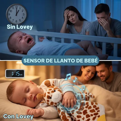 Vista 3 de BEREST Chupete de amor para bebé con sonido de sueño, ruido blanco recargable y latido de cuna con sensor de llanto para la rutina de la siesta