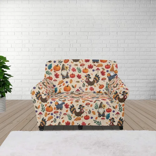 Vista 67 de Horeset Funda elástica para silla con diseño de flores hippie otoñales, funda para sofá, lavable, protección de muebles con espuma antideslizante