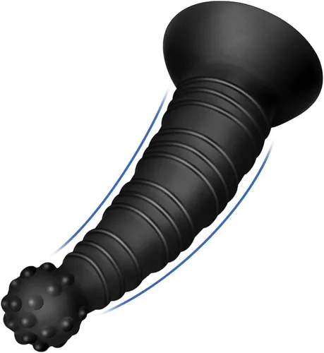 Vista 2 de Tapones para los glúteos, cuentas anales, consoladores de punto G con partículas de masaje, juguetes sexuales anales de silicona, consolador