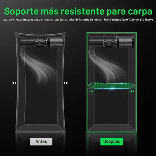 Vista 5 de VIVOSUN Tienda de cultivo alto CFM Kit 24"-36" ajustable para tienda 2x2