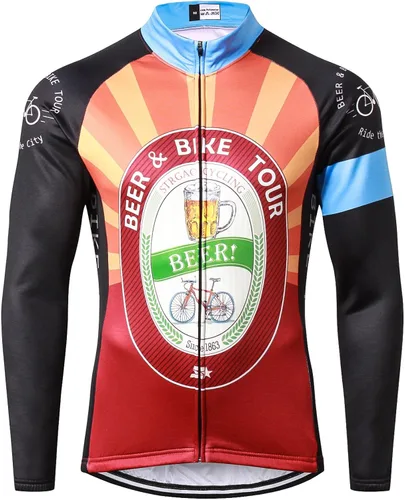 Vista 2 de MR Strgao - Chaqueta térmica de invierno para hombre, resistente al viento, manga larga, suéter para bicicleta, abrigo