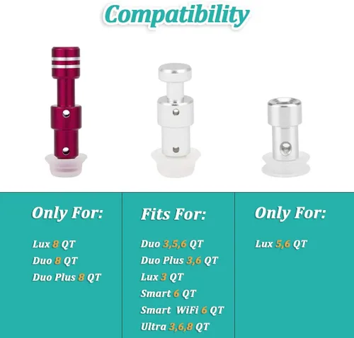 Vista 5 de Mango de liberación de vapor, piezas de repuesto originales de válvula de flotador con 3 tapas de silicona para Instant Pot Duo/Duo Plus 3, 5, 6