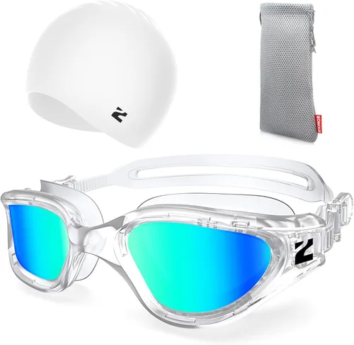 Vista 22 de ZIONOR Gafas de natación para adultos, G1 Air con protección UV antivaho y a prueba de fugas, ajuste cómodo para adultos, hombres y mujeres, incluye