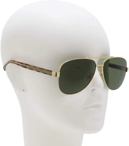 Vista 4 de Gucci GG0528S GOLDGREEN 6314150 - Lentes de sol para hombre DoradoVerde