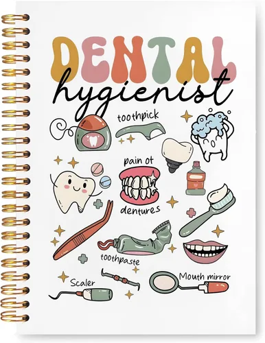 Vista 18 de Regalos para Dentistas, Cuaderno Diario, Regalos para Asistente de Higiene Dental y Oficina para Mujeres, Cuaderno de Espiral de Tapa Dura 14x21 Cm